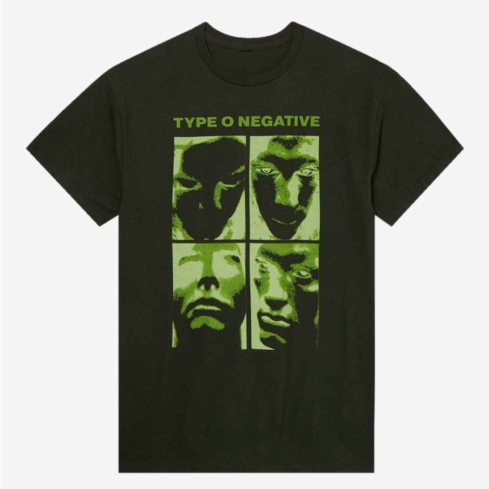 Type O Negative Men's Graphic Band T-Shirt - Green Print